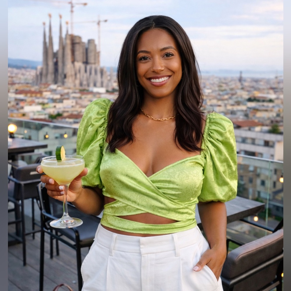 Revolve ronny kobo zano criss cross crop top Aug sale